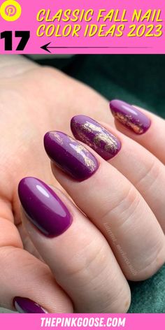 17 Classic Fall Nail Color Ideas for Women Over 50 - thepinkgoose.com Fall Pedicure