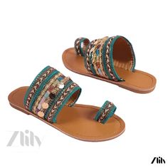 Zlily - Artisanal Open-toe Flat Sandals and Slides Canvas Loafers, Shoe Sole, Heart Design, Flat Sandals, Chunky Heels, Open Toe, Sandals Heels, Slides, Slippers