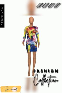 Fall Abstract Print Long Sleeve O Neck Wrap Dresses Stretch Multicolor Mini Dress For Day Out, Fitted Multicolor Mini Dress For Day Out, Casual Multicolor Mini Bodycon Dress, Casual Multicolor Bodycon Dress For Party, Multicolor Casual Bodycon Dress For Party, Casual Multicolor Bodycon Party Dress, Multicolor Long Sleeve Bodycon Dress For Summer, Casual Multicolor Mini Dress For Night Out, Multicolor Bodycon Dress For Fall Party