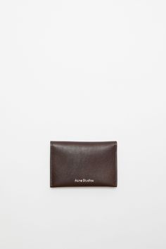 Acne Studios Card Holder, Brown Luxury Coin Purse With Card Slots, Luxury Brown Coin Purse With Card Slots, Elegant Brown Trifold Wallet With Coin Pocket, Elegant Brown Trifold Wallet With Rfid Blocking, Luxury Brown Bifold Coin Purse, Classic Compact Trifold Wallet For Business, Classic Compact Trifold Business Wallet, Luxury Brown Coin Purse With Coin Pocket