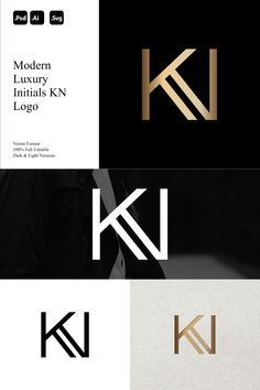 the letter k is made up of gold and black letters