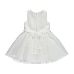 Pair this lovely little and big girls' sleeveless dress from Jessica Simpson with ballet flats and a matching headband for her flower girl moment or other special events. It's made from mesh and features a fit-and-flare silhouette, pretty floral details, a round neck, a knee-length, a zipper closure, and finishes with a cute bow at the back. Features: BeadedClosure Type: ZipperNeckline: Round NeckSleeve Length: SleevelessSleeve Style: SleevelessDress Length: Knee LengthFiber Content: 100% Polye… Fitted Sleeveless Tutu Dress With Bow, Spring Princess Tutu Dress With Bow, Spring Princess Style Tutu Dress With Bow, White Sleeveless Tulle Dress For Spring, Spring Princess Dress With Bow For Dress-up, Summer Tutu Dress With Bow For Dress-up, Cute Spring Tutu Dress With Bow, White Bow Tutu Dress For Summer, Princess Style Sleeveless Dress For Garden Party