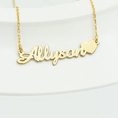 "925 Sterling Silver Personalized Name Necklace with Heart, Best Gift For Mom, Mom Heart Necklace First of all, all the manufacturing process takes place in this store, so feel free to ask any question about the products. We can design almost anything you want and create a custom listing just for you. Please request any variations you want as a message. All out items are fine cut by laser and all the following processes are made in hand. WHAT ARE MY OPTIONS? There are 3 color options SILVER, GOL Custom Heart Necklace With Name For Valentine's Day, Valentine's Day Nameplate Jewelry With Hallmark, Heart Charm Nameplate Jewelry For Anniversary, Heart Charm Nameplate Jewelry For Anniversary Gift, Sterling Silver Nameplate Heart Necklace For Anniversary, Gold Heart Nameplate Necklace For Anniversary, Gold Nameplate Heart Necklace For Anniversary Gift, Heart Cut Name Jewelry For Anniversary, Gold Nameplate Necklace For Wedding Gift