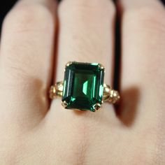 -Vintage 14k Gold Rectangular Cut Simulated Emerald Ring 7US -Ring size: 7 ~ 7.25 US -Simulated Emerald size: 12.2 mm x 9.9 mm -Total weight: 3.7 g -Marked 14k Emerald Ring In 14k Yellow Gold With Square Cut, Square Cut Emerald Ring In 14k Yellow Gold, Formal Rectangular Emerald Ring With Center Stone, Classic Rectangular Emerald Wedding Ring, Classic Wedding Emerald Cut Emerald Ring, Classic Gold Square Cut Emerald Ring, Classic Emerald Signet Ring For Formal Occasions, Classic Emerald Signet Ring For Formal Events, Classic Emerald Signet Ring For Wedding