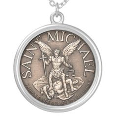 Saint Michael Spiritual House, St Michael Necklace, Hot Necklaces, Spiritual Pictures, Army Strong, San Michele, Saint Michael, Michael Antonio, Silver Plated Necklace