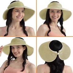 Embrace the sun with style and protection with the Sun Cube Women's Sun Visor Hat. This chic straw hat is not only a fashion statement but a practical accessory for all your summer adventures.

- Material: Premium paper straw
- Color: Khaki
- Size: Fits head circumferences 22-22.8 inches
- Gender: Female
- Features: Wide brim for optimal face and neck protection, UPF 50+ UV protection, ponytail hole, and a charming back bow tie accent
- Care Instructions: Spot clean with a damp cloth

Ideal for Lightweight Adjustable Hats For Sunbathing, Lightweight Straw Hat For Summer Sunbathing, Lightweight Straw Hat For Sunbathing In Summer, Beach Sun Hat With Uv Protection For Warm Weather, Lightweight Summer Straw Hat For Sunbathing, Summer Straw Hat With Upf 50+ For Sunbathing, Summer Sun Hat With Uv Protection, Beach Straw Hat With Uv Protection, Summer Straw Hat Upf 50+ For Sunbathing