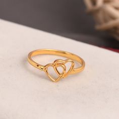 Heart Shape Couple Ring/ 925 Sterling Silver/ 14K Gold Platted/ Minimalist Ring/ Double Heart Couple Ring/ Promise Ring/ Gift For Her- Him. Manufacture Country : India * Customization always available for Ring size, metal selection and any type of center stones changes, etc.... * If you want to make your own idea of Jewelry we can do it. Material : 925 Sterling Silver Ring Shape : Heart Ring Size : All Size Available Weight : 4.32 gm * Shipment will dispatch within maximum 2-3 Days of Order done Delicate Gold Heart Ring In Sterling Silver, Minimalist Double Heart Anniversary Rings, Delicate Gold Stackable Rings For Valentine's Day, Gold Double Heart Ring For Mother's Day, Minimalist Open Heart Gold Ring, Minimalist Couple Rings For Valentine's Day, Mother's Day Delicate Gold Rings, Double Heart Yellow Gold Ring, Delicate Gold Rings For Valentine's Day