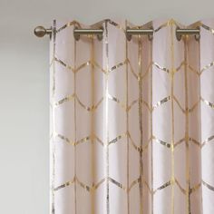 a curtain with gold lines on it