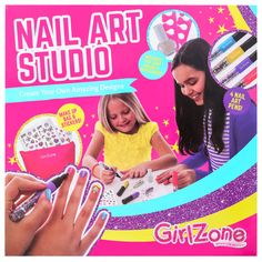 girlzone's nail art studio create your own manicures kit for girls