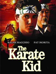 the karate kid movie poster with two men