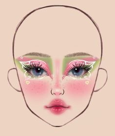 Portals Melanie Martinez Inspired Outfits, Makeup For Melanie Martinez Concert, Melanie Martinez Portal Make Up, Portals Tour Makeup Ideas, Melanie Martinez Portals Makeup Ideas, Melanie Martinez Aesthetic Makeup, Portals Makeup Look, Makeup Face Charts Ideas, Melanie Martinez Concert Makeup Ideas