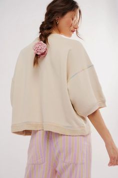 Matilda Sweatshirt | Free People Matilda Pink Sweater, Free People Uptown Pullover, Mauve Pink Sweatshirt, Free People Striped Sweatshirt, Oversized Soft-washed Pink Sweatshirt, Chocolate Men, Cocktail Wear, Floral Slip Dress, Loungewear Jumpsuit