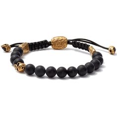 Black onyx beads offset with a single brass skull captures this bracelets powerful impression. Brass hardware and black cord make up the adjustable pull-closure, finished with brass skull anchors for an additional point of difference. Color Beads, Skull Bracelet, Onyx Bead, John Varvatos, Deep Black, Brass Hardware, Modern Man, Black Onyx, Luxury Jewelry