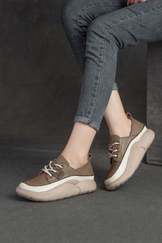 Leather Shoes Women, Genuine Leather Shoes, Sole Shoes, Mixed Colors, Leather Shoes Woman, Trendy Shoes, Women Lace, Casual Shoes Women, Shoes Women