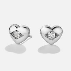 18k White Gold/ Elegant Heart-shaped Earrings With Diamond Accents, Yellow Gold Diamond Double Heart Earrings, Elegant Heart-shaped Brilliant Cut Earrings, Fine Jewelry Heart Cut Brilliant Earrings, Classic Heart Diamond Earrings For Formal Occasions, Classic Heart-shaped Diamond Earrings For Formal Occasions, Elegant Diamond Cut Heart Earrings For Gift, Elegant Diamond Cut Heart Earrings As Gift, Elegant Heart Cut Diamond Earrings For Valentine's Day