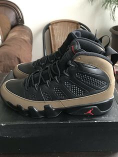 Air Jordan Retro 9 Olive 2012 Size 9 Deadstock. Rare Air Jordan Retro 9, Awareness Tattoo, Futuristic Shoes, Retro 9, Air Jordan 9, Jordan 9, Jordan 10, Air Jordan Retro, Air Jordans Retro