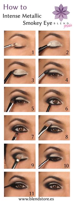 metallic smokey eye for NYE Robert Welsh Eyeshadow, Make Up Applications, Club Makeup Looks, Metallic Smokey Eye, Party Eye Makeup, Eyeshadow Tutorial For Beginners, Makeup Sephora