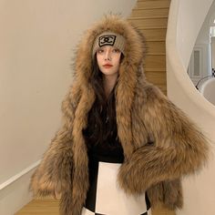 Thick Jacket, Short And Thick, Raccoon Dog, Stylish Coat, Winter Outerwear, Real Fur, Winter Casual, Winter Looks, Fur Jacket