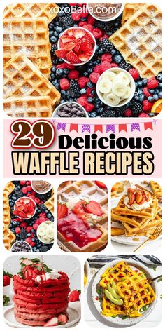 Recipes for waffles Waffle Ideas Creative Breakfast, Waffle Flavor Ideas, Waffle Iron Recipes Dinner, Waffle Burgers, Chicken And Waffles Brunch, Waffle Flavors, Waffles Brunch, Waffle Snacks, Belgian Waffle Recipe