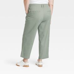 Elevate your everyday wardrobe with these High-Rise Straight Ankle Chino Pants from A New Day™. Tailored in a straight-leg silhouette, these ankle chino pants are crafted from soft, stretch twill fabric. They're designed with a fly button and zipper closure for a snug fit, while side slash pockets add space for small essentials. Pair them with anything from blouses to basic tees to tailored shirts for a variety of casual-chic outfits. A New Day™: Style that goes wherever you do. Spring Casual Chinos For Work, Spring Casual Workwear Chinos, Casual Spring Workwear Chinos, Everyday Ankle-length Chinos For Spring, Spring Ankle-length Chinos For Everyday, Casual Mid-rise Workwear Chinos, Casual Mid-rise Chinos For Work, Casual Ankle-length Chinos For Work, Relaxed Fit Cropped Leg Casual Chinos