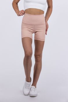 Go On Get Biker Shorts by Fiestar features a wide tummy tucking waistband. Fabric: 76% nylon, 24% spandex True To Size S 0-6 M 6-10 L 10-14 Measurements:Medium: 6.25" inseam / 11" rise Biker Shorts, Go On, Spandex, Fabric