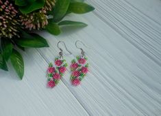 Flower beaded earrings for girls / Romantic earrings for women / Miyuki bead earrings  / Pink flower earrings / gift for mom This women beaded earrings. Perfect for summer jackets or blouses. It is also an original present for yourself or someone else. I'm sure it brings joy. Earrings made from high quality Japanese beads Miyuki delica. The length of the earrings is 3.2 cm or 1.26 inches. Width of 1.8 cm 0.71 inches. If you have any questions, email me. Flower Drop Earrings With Dangling Beads For Gifts, Colorful Beaded Flower Earrings For Gift, Colorful Beaded Drop Flower Earrings For Gift, Colorful Beads Flower-shaped Earrings For Gift, Colorful Beads Dangle Flower Earrings Gift, Colorful Beaded Dangle Flower Earrings Gift, Colorful Beaded Flower-shaped Earrings For Gifts, Colorful Beaded Flower-shaped Earrings As Gift, Beaded Flower Earrings Summer Gift