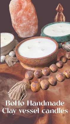 Large Boho style handmade clay vessels, hand painted clay beaded vessel candle in Natural soy wax 16Oz. After candle life it can be washed out with warm soapy water and re-purposed for décor.

 candles by Crooked River Candle™ Female owned💕


✨These Vessels have had Reiki and meditation of Love, Calm channeled into them by Spiritual Couture Collection®️LLC✨ Clay Vessels, Pineapple Sage, Clay Candle, Painted Clay, Clay Bowl, Rustic Candles, Candle Business, Bowl Candle, Candle Companies