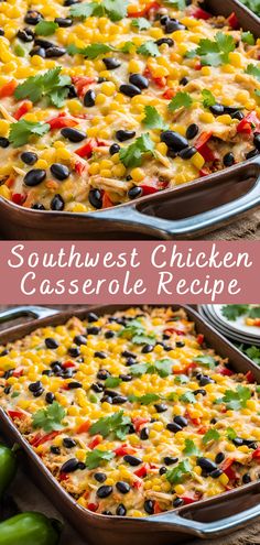 southwest chicken casserole recipe with black olives and peppers