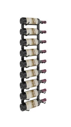 a wine rack with several bottles in it on a white background, there is no image here to provide a caption for