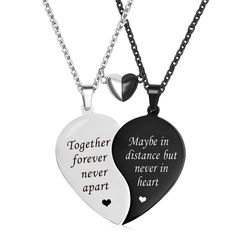 PRICES MAY VARY. 【Please note that if there is a problem with the product,please contact us and we will solve it in time】💖Basic Information:Material: stainless steel; Size: Length of the necklace is 18 inches; Form:2PCS Split heart engraved Best Friend Gifts for Teen Girls BFF Friendship Necklaces best friend gifts for women best friend necklaces for 2 💖Special design: The necklaces seperate and it comes in two parts for two people 💖Great Gifts: Heart matching necklace are Ideal and special g Best Friend Necklaces For 2, Necklace Best Friends, Bff Necklace, Friendship Necklace, Bff Necklaces, Valentines Day Presents, Best Friend Necklaces, Friendship Necklaces, Friend Gifts