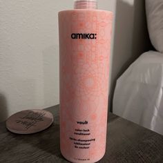 Large Bottle Of New Amika Color Lock Conditioner. A Creamy Conditioner That Is Packed With Uv Filters And Antioxidants To Prevent Fading And Keep Color Vibrant For Longer. Amika Hair, Amika Hair Products, Color Locks, Hair Conditioner, Hair Products, Glow Up?, Womens Hairstyles, Conditioner, Cream