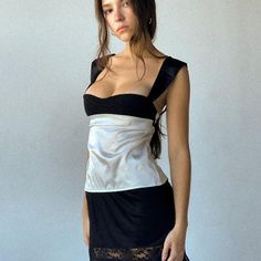 Patchwork Tank Top, Silk Camisole Top, French Street, Vest Crop Top, Loose Top, Square Neck Top, Cropped Vest, Cami Crop Top, Summer Tank Tops