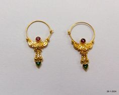 Traditional 18kt Gold Hoop Earrings From India. This Light weight Earring pair is handcrafted in traditional design in 18kt yellow gold. Great Handmade Design, Gives Etnic And Elegant look on the field. Good For Jewellery Collection. Best Gift Item For Your Loved Ones. Daily or Party Wear, Easy To Wear. Note - You Can Even Buy Single Piece. weight for pair - 1 grams height max. - 27 mm width max. - 13 mm material - 18kt Yellow gold. handmade - yes department - women (female) Yellow Gold Temple Jewelry Earrings For Anniversary, Anniversary Yellow Gold Temple Jewelry Earrings, 22k Yellow Gold Plug Earrings, 22k Yellow Gold Plug Earrings For Pierced Ears, Yellow Gold 22k Plug Earrings, Yellow Gold Pierced Temple Jewelry, Traditional Pierced Yellow Gold Jewelry, Traditional 14k Gold Earrings, Traditional Hoop Earrings For Anniversary