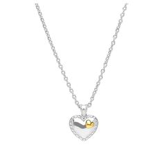 Remember your sweetheart by donning this dainty pendant adorned with a warm 14K yellow gold accent. From Tiffany Kay. Dainty Pendant, Gold Accent, Gold Accents, Heart Pendant, Jewelry Necklaces, Yellow Gold, Chain, Yellow, Pendant