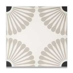 an art deco tile design in grey and white