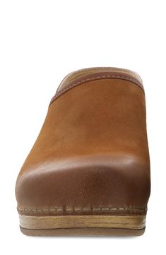 Keep your look casual and comfortable with this go-to clog cushioned by a dual-density memory foam footbed. Style Name:Dansko Brenna Clog (Women). Style Number: 6047961. Available in stores. Brown Suede Clogs With Cushioned Footbed, Suede Closed Toe Clogs With Arch Support, Casual Clogs With Leather Footbed, Slip-on Clogs With Cushioned Footbed And Flat Heel, Casual Clogs With Rubber Sole, Medium Width, Walking Clogs With Rubber Sole, Synthetic Clogs With Rubber Sole For Walking, Cushioned Synthetic Clogs For Walking, Casual Slip-on Clogs With Plain Toe