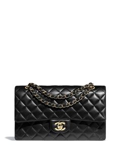 CHANEL CLASSIC HANDBAG - Bergdorf Goodman Black Chanel Bag, Chanel Handbags Classic, Designer Handbag Brands, Chanel Classic Flap Bag, Moda Chanel, Sacs Design, Mode Chanel, Chanel Store, Classic Flap Bag