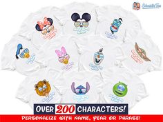 Disney Character Shirts, Family Disney Shirts Matching, Disney Family Shirts, Vacation Family, Disney Family Vacation, Disney Vacation Planning, Family Family, Disney Castle, Disney Character