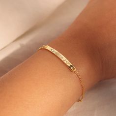 "❤️ Grab 3 fabulous items and enjoy a delightful 25% off when you use the code BUY3GET25 Elevate your gifting with our 925 sterling silver gold plated personalized bracelets. Engraved with your name, initial, or a special date, they're more than just jewelry - they're a heartfelt, personalized gift for her, a constant reminder of your unique connection and thoughtfulness #YOU MAY LIKE THIS silver bar cotton bracelet https://www.etsy.com/listing/1492776594/silver-bar-cotton-bracelet-best-gift Hea Personalized Name Bracelet For Anniversary, Meaningful Personalized Name Bracelet For Anniversary, Classic Name Bracelet For Mother's Day Gift, Personalized Name Bracelet For Gift, Personalized Name Bracelet For Gifts, Personalized Meaningful Name Bracelet Gift, Dainty Engraved Name Bracelet For Personalized Gift, Classic Personalized Name Bracelet As A Gift, Dainty Personalized Name Bracelet For Anniversary