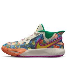 The Nike Kyrie 8 GO 'Circle of Life' is the perfect sneaker for young basketball players. Its lightweight and breathable design ensures comfort and coolness on the court, while the easy-on and easy-off feature allows for quick and effortless transitions. Inspired by the Circle of Life, this multi-colored sneaker is designed to help kids practice their skills and show off their talents in the game. With its rubber sole and multi-colored design, the Kyrie 8 GO is the perfect choice for young athletes. (SNKR/Low Top/Big Kid/Basketball/Kyrie Irving/Wear-resistant/Shock-absorbing) Multicolor Nike High-top Sneakers For Sports, Nike High-top Multicolor Sneakers For Sports, Multicolor High-top Basketball Shoes With Boost Midsole, Casual Nike Basketball Shoes, Casual Fade-resistant Basketball Shoes, Nike Multicolor Basketball Shoes, Nike Multicolor High-top Basketball Shoes, Multicolor Mid-top Basketball Shoes With Abzorb Midsole, Nike High-top Breathable Basketball Shoes