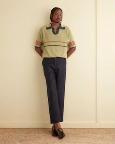 Palmer Polo – BODE Saltburn Fashion, Dyke Fashion, Grandpa Fashion, South Africa Fashion, Buisness Casual, Polo Outfit, New York Mens, Mens Outfit Inspiration, Mens Fashion Classy