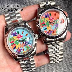 ad eBay - Find many great new & used options and get the best deals for 36/39mm Gems Mark Fluted Bezel NH35A Automatic Mens Watch Multicolor Puzzle Dial at the best online prices at eBay! Free shipping for many products! Stainless Steel Case, Ebay Finds, Gems, Stainless Steel, Free Shipping, Best Deals