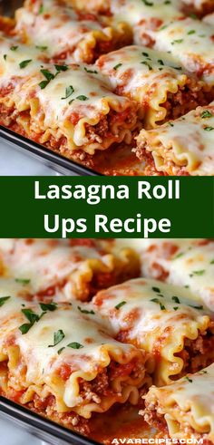 lasagna roll ups recipe with cheese and meat