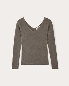 The Off-Shoulder Top in Ultrasoft Merino Heather Cocoa – Everlane Cashmere Wrap Sweater, Picnic Dress, Cashmere Wrap, Soft Cardigan, Off Shoulder Sweater, Cable Sweater, Cashmere Turtleneck, Women's Sweaters, Wrap Sweater