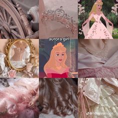 there is a collage of princesses in different pictures