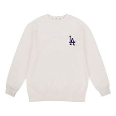 MLB Unisex NY/LA Long Sleeve Patch Logo Round-Neck Sweatshirt White 31MT01941-07I (Casual/Loose Fit/Round Neck/Gift Recommend/Los Angeles Dodgers) Round Logo, Sweatshirt White, Round Neck Sweatshirts, Los Angeles Dodgers, Clothing Styles, White Sweatshirt, Patch Logo, Mlb, Fall Outfits