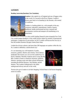 an article about the london landmarks