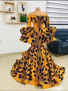 Ankara fashion dresses for women Ankara Fabric Maxi Wedding Dress, Fitted Long Sleeve Ankara Maxi Dress, Yellow Fitted Ankara Fabric Dress, Long Sleeve Ankara Maxi Dress For Parties, Fitted Ankara Fabric Maxi Dress, Party Floor-length Maxi Dress In Ankara Fabric, Yellow Ankara Fabric Maxi Dress, Elegant Floor-length Ankara Fabric Dress, Elegant Floor-length Ankara Dress