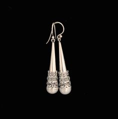 DUE TO THE LOCK DOWN, ALL ORDERS SHIP BY DHL EXPRESS These earrings are made from sterling silver and feature an intricate handmade design. The pearls are cultured ivory mabe pearls. The length of each earring is 1.5 inches. Each earring weighs approx 3 grams. Check our our other earrings: https://www.etsy.com/shop/KartiniStudio?section_id=16840717&ref=shopsection_leftnav_3 Silver Pearl Earrings With French Hook For Formal Occasions, Silver Pearl Earrings With French Hook For Formal Events, Classic Silver Pearl Earrings With French Hook, Silver Pearl Drop Earrings With Intricate Design, Classic Long Drop Sterling Silver Pearl Earrings, Silver Dangle Pearl Earrings With Intricate Design, Silver Intricate Dangle Pearl Earrings, Intricate Silver Dangle Pearl Earrings, Elegant Silver Pearl Earrings With French Hook