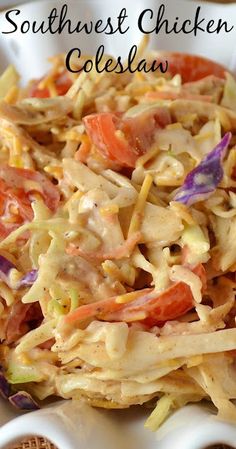 a white plate topped with coleslaw salad